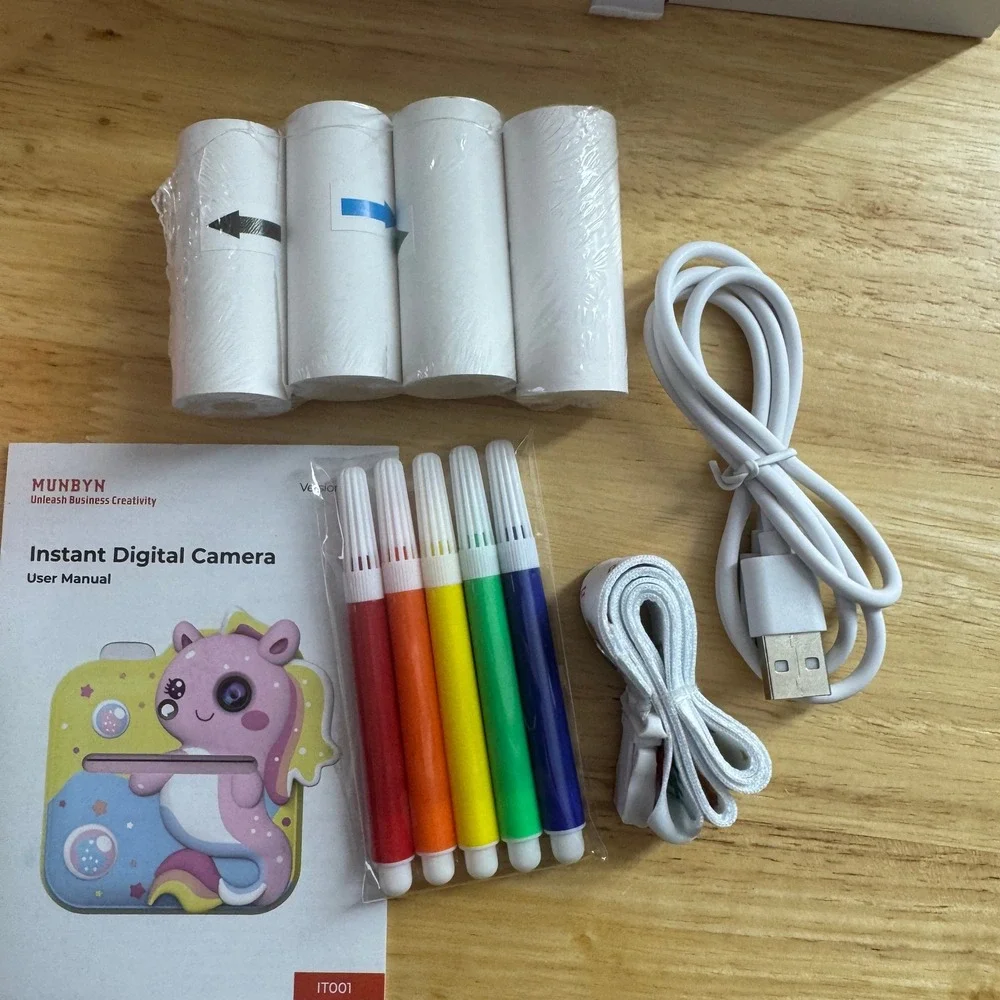 MUNBYN Kids‎ Instant Print Camera Unicorn Thermal Printing, DIY Tools, Ages 3+